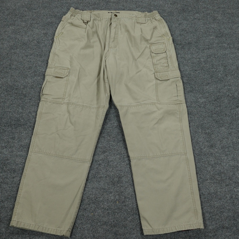 5.11 Tactical Jeans Mens 42x34 Khaki Flannel Lined Cargo Canvas Work Pants